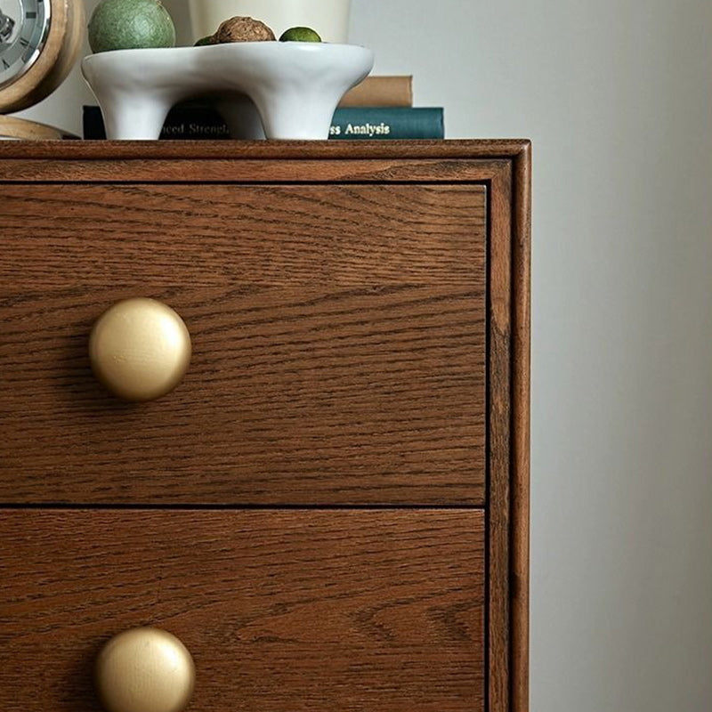 Traditional French Cube Solid Wood Nightstand 2-Drawer For Bedroom