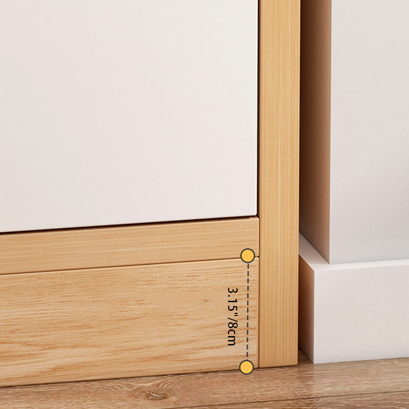 Modern Minimalist Rectangular Artificial Panel Nightstand 1/2 Drawer For Bedroom