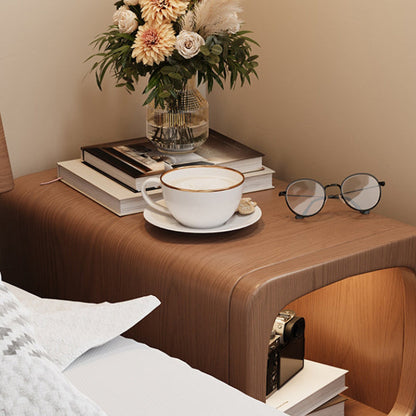 Modern Minimalist Rectangle Wood Nightstand 1-Drawer For Bedroom