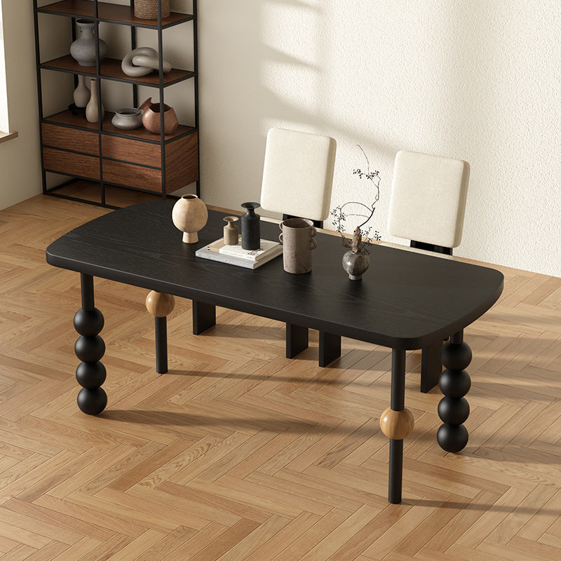 Traditional Vintage Rectangle Oval Pine Dining Table For Dining Room