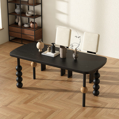 Traditional Vintage Rectangle Oval Pine Dining Table For Dining Room