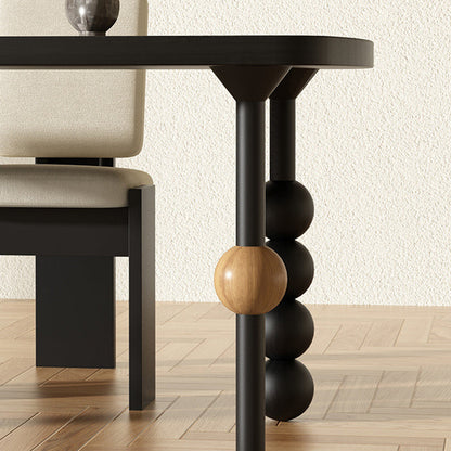 Traditional Vintage Rectangle Oval Pine Dining Table For Dining Room