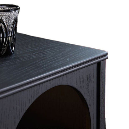 Traditional Vintage Rectangular Tabletop Solid Wood Nightstand 1-Drawer For Bedroom