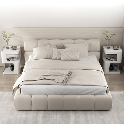 Modern Simplicity Square Tabletop Iron Nightstand 2-Shelf For Bedroom