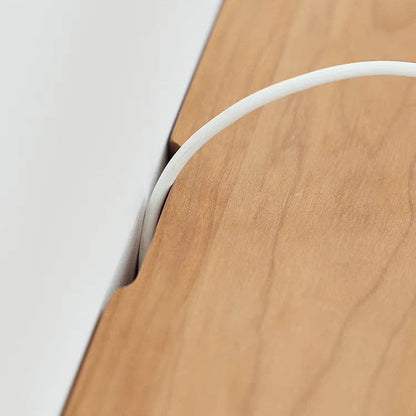 Traditional Japanese Rectangular Solid Wood Glass Nightstand 1-Drawer For Bedroom