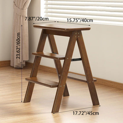 Traditional Vintage Rectangular Bamboo Bar Stool Footrest For Dining Room