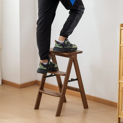 Traditional Vintage Rectangular Bamboo Bar Stool Footrest For Dining Room