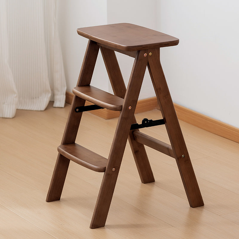 Traditional Vintage Rectangular Bamboo Bar Stool Footrest For Dining Room