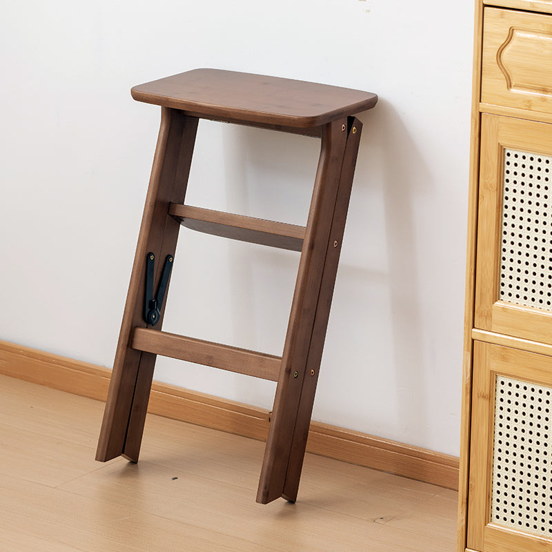 Traditional Vintage Rectangular Bamboo Bar Stool Footrest For Dining Room