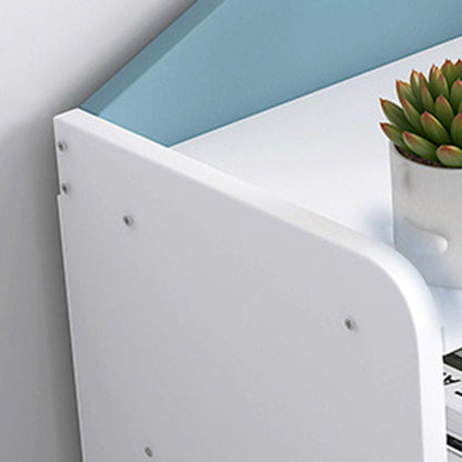 Modern Eclectic Kids Rectangular Panel Nightstand 1/2 Drawer For Bedroom
