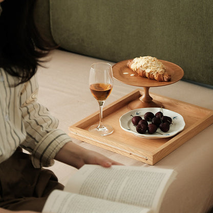 Traditional Japanese Square Solid Wood Glass Nightstand 1-Drawer For Bedroom