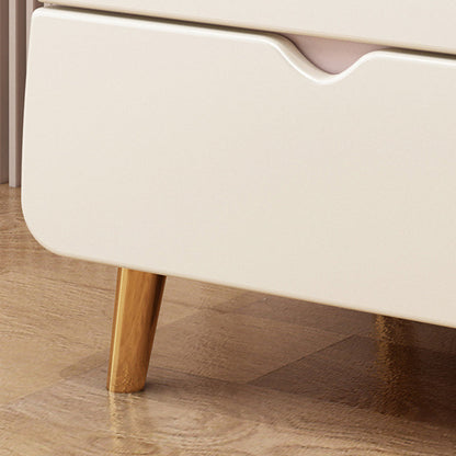 Contemporary Creative Kids Cartoon Cat Solid Wood Carbon Steel Microfiber Leather Nightstand 2-Drawer For Bedroom