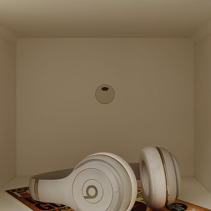 Contemporary Creative Kids Robot Square Tabletop Medium Fiberboard Nightstand 2-Cabinet For Bedroom