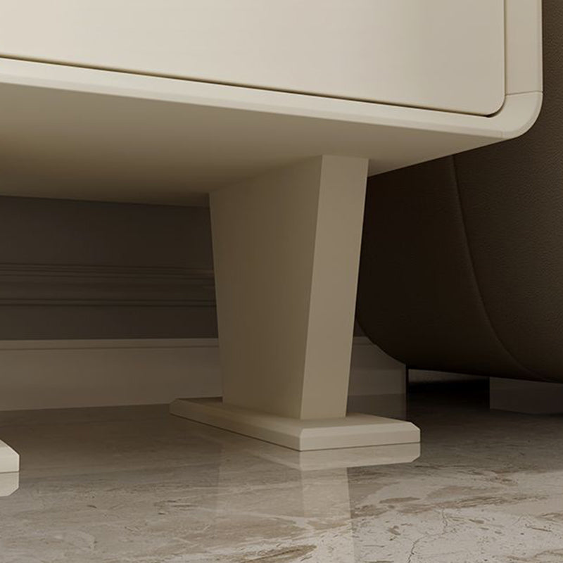 Contemporary Creative Kids Robot Square Tabletop Medium Fiberboard Nightstand 2-Cabinet For Bedroom