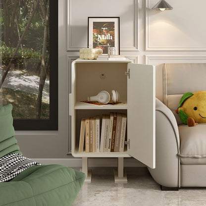 Contemporary Creative Kids Robot Square Tabletop Medium Fiberboard Nightstand 2-Cabinet For Bedroom