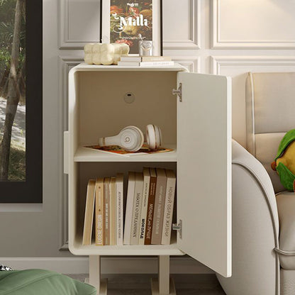 Contemporary Creative Kids Robot Square Tabletop Medium Fiberboard Nightstand 2-Cabinet For Bedroom