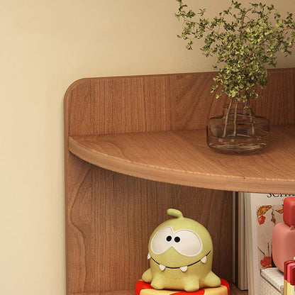 Contemporary Creative Triangle Solid Wood Bookshelves 4-Shelf For Bedroom