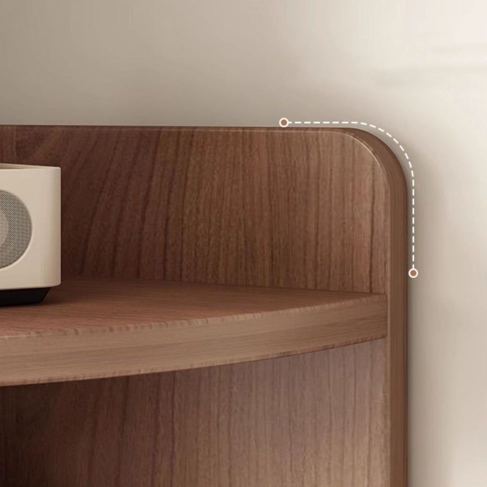 Contemporary Creative Triangle Solid Wood Bookshelves 4-Shelf For Bedroom