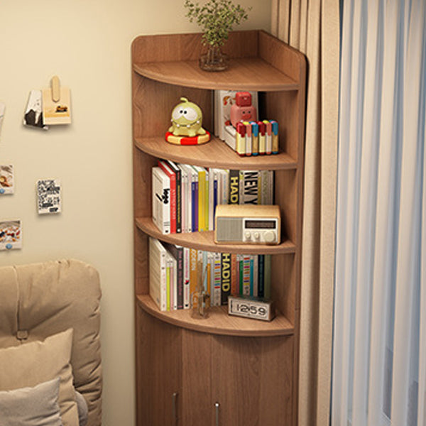 Contemporary Creative Triangle Solid Wood Bookshelves 4-Shelf For Bedroom