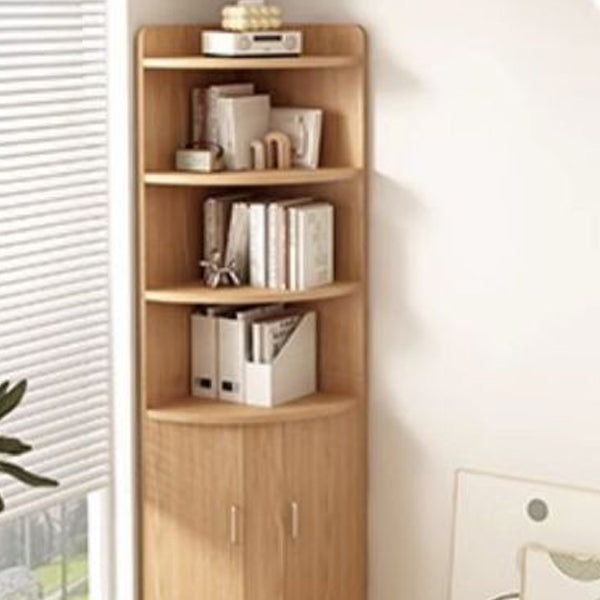 Contemporary Creative Triangle Solid Wood Bookshelves 4-Shelf For Bedroom