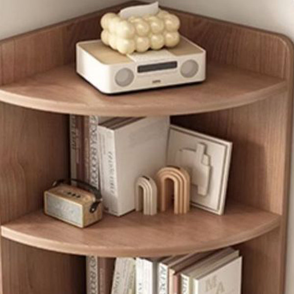 Contemporary Creative Triangle Solid Wood Bookshelves 4-Shelf For Bedroom