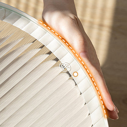 Contemporary Industrial Round Iron Glass Nightstand 2-Tier For Bedroom