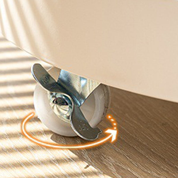 Contemporary Industrial Round Iron Glass Nightstand 2-Tier For Bedroom