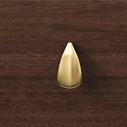 Traditional Chinese Rectangular Solid Wood Brass Nightstand 2-Drawer For Bedroom