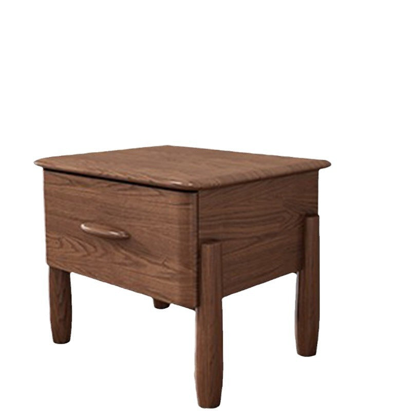 Modern Mid-Century Rectangular Tabletop Ash Wood Nightstand 1-Drawer For Bedroom