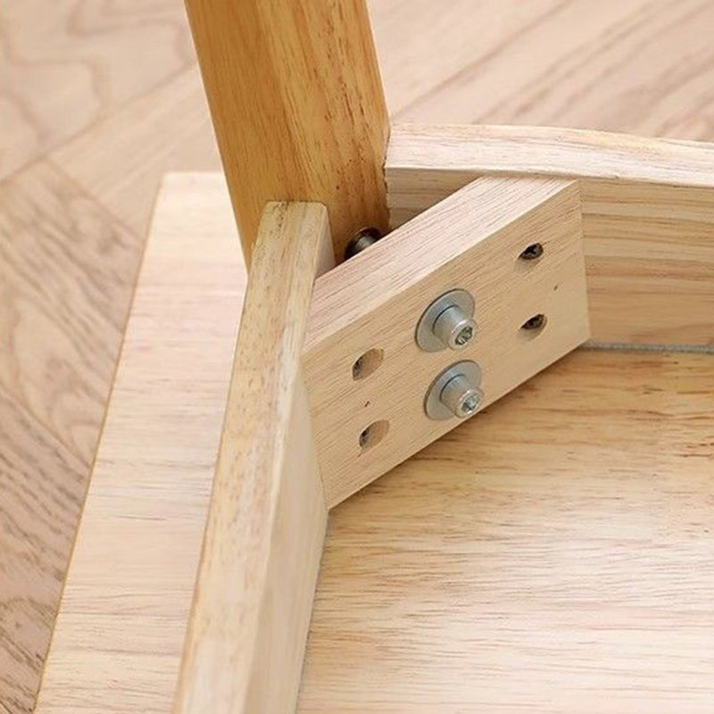 Modern Minimalist Rectangular Foldable MDF & Solid Wood Metal Dining Table For 2-6 Seats