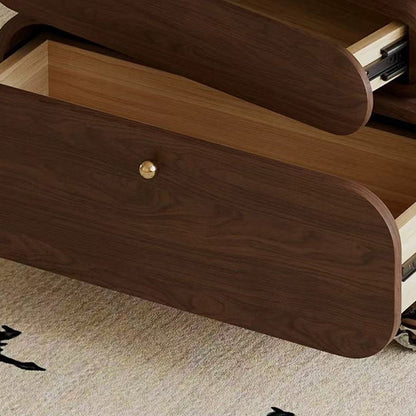 Traditional Vintage Foldable Rectangular Solid Wood Metal Movable Rotatable Coffee Table 2-Drawer For Bedroom