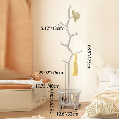 خزانة تخزين متحركة من الفولاذ الكربوني بتصميم فني حديث لغرفة النوم، مكونة من سلة واحدة 