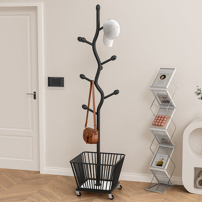 خزانة تخزين متحركة من الفولاذ الكربوني بتصميم فني حديث لغرفة النوم، مكونة من سلة واحدة 