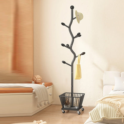 خزانة تخزين متحركة من الفولاذ الكربوني بتصميم فني حديث لغرفة النوم، مكونة من سلة واحدة 