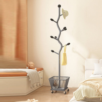 خزانة تخزين متحركة من الفولاذ الكربوني بتصميم فني حديث لغرفة النوم، مكونة من سلة واحدة 