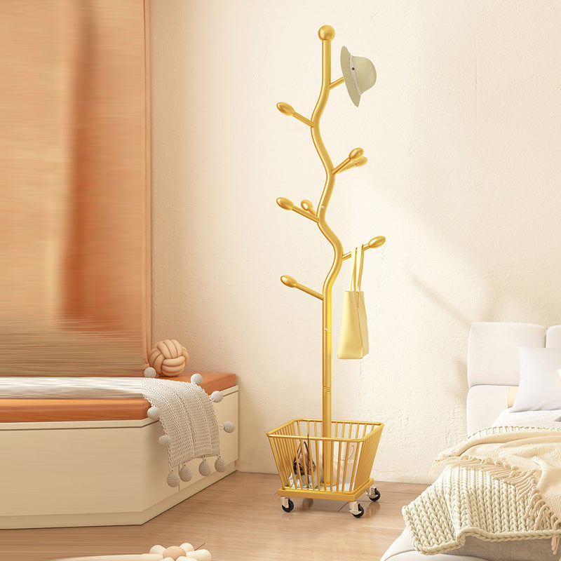 خزانة تخزين متحركة من الفولاذ الكربوني بتصميم فني حديث لغرفة النوم، مكونة من سلة واحدة 