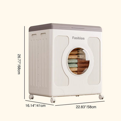 Modern Minimalist Kids Movable Rectangular Plastic Foldable Large Capacity Storage Cabinet 1-Cabinet For Bedroom