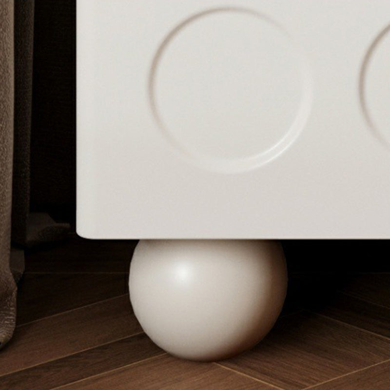 Contemporary Scandinavian Wood Square Nightstand 2-Drawer For Bedroom