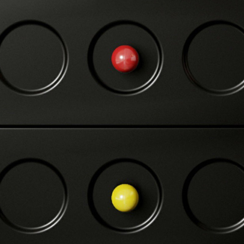 Contemporary Scandinavian Wood Square Nightstand 2-Drawer For Bedroom