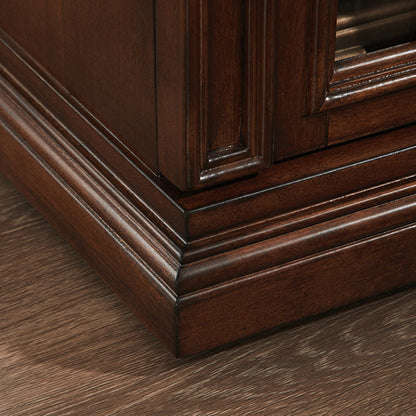 Contemporary Retro Rectangular Rubber Wood Fiberboard Metal Side Table 1-Drawer Cabinet For Bedroom
