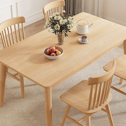 Modern Minimalist Rectangular Solid Wood Dining Table For Dining Room