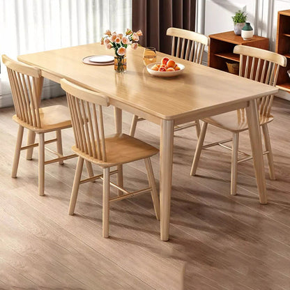 Modern Minimalist Rectangular Solid Wood Dining Table For Dining Room