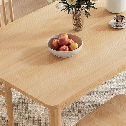 Modern Minimalist Rectangular Solid Wood Dining Table For Dining Room