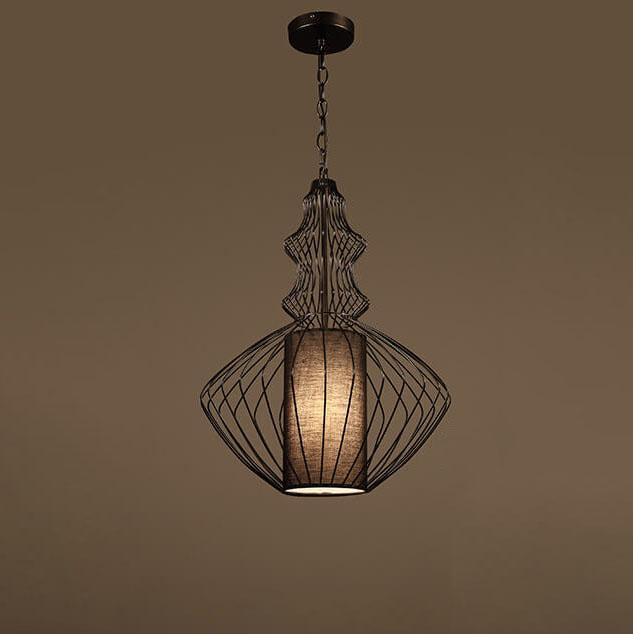 Industrial Retro Metal Birdcage 1-Light Lantern Pendant Light