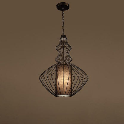 Industrial Retro Metal Birdcage 1-Light Lantern Pendant Light