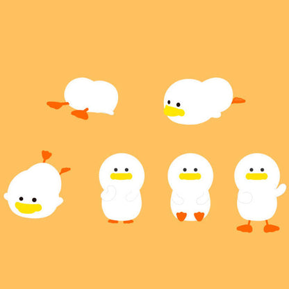 Modern Creative Cute Duck Silicone USB Rechargeable LED Pat Night Light Table Lamp