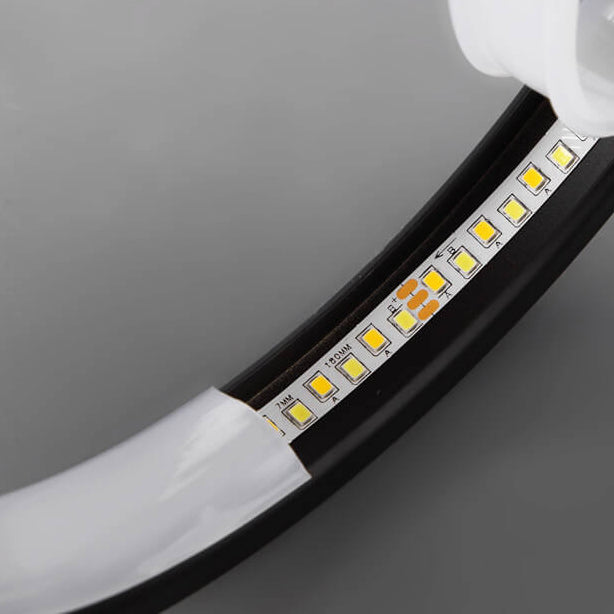 Modern Creative Square Round Acrylic Iron LED Semi-Flush Mount Light
