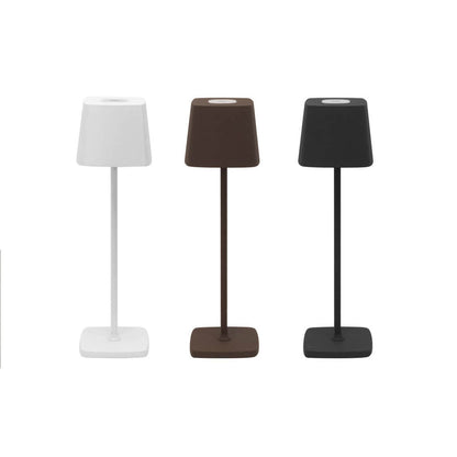 Modern Minimalist Square Solid Color Aluminum USB Rechargeable LED Night Light Table Lamp