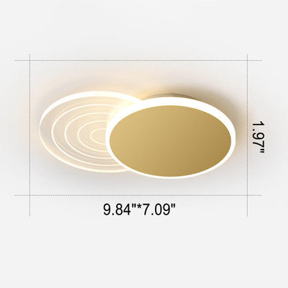 Modern Light Luxury Geometry Iron Acrylic LED Flush Mount Lighting