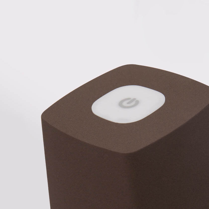 Modern Minimalist Square Solid Color Aluminum USB Rechargeable LED Night Light Table Lamp